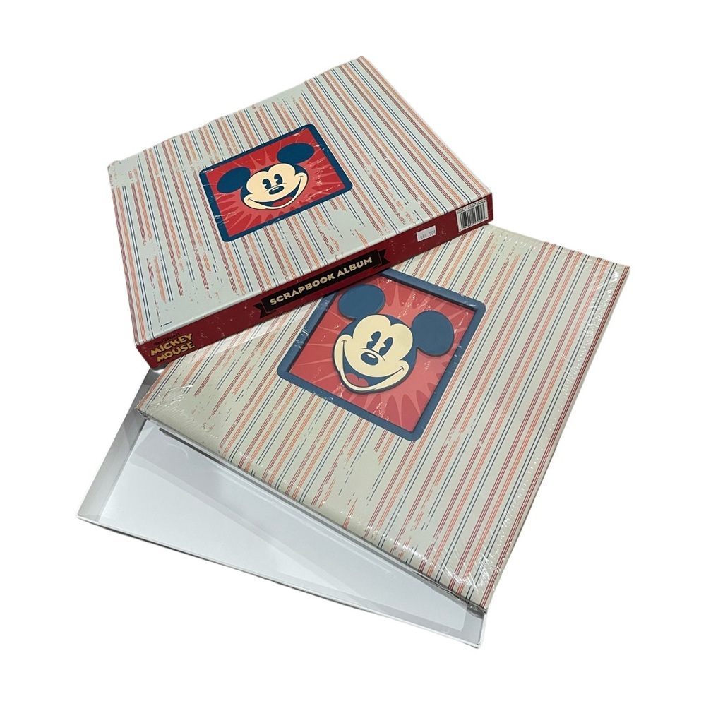 Disney Mickey Mouse Scrapbook Photo Memory Album 12”x12” Vintage Look New Sealed